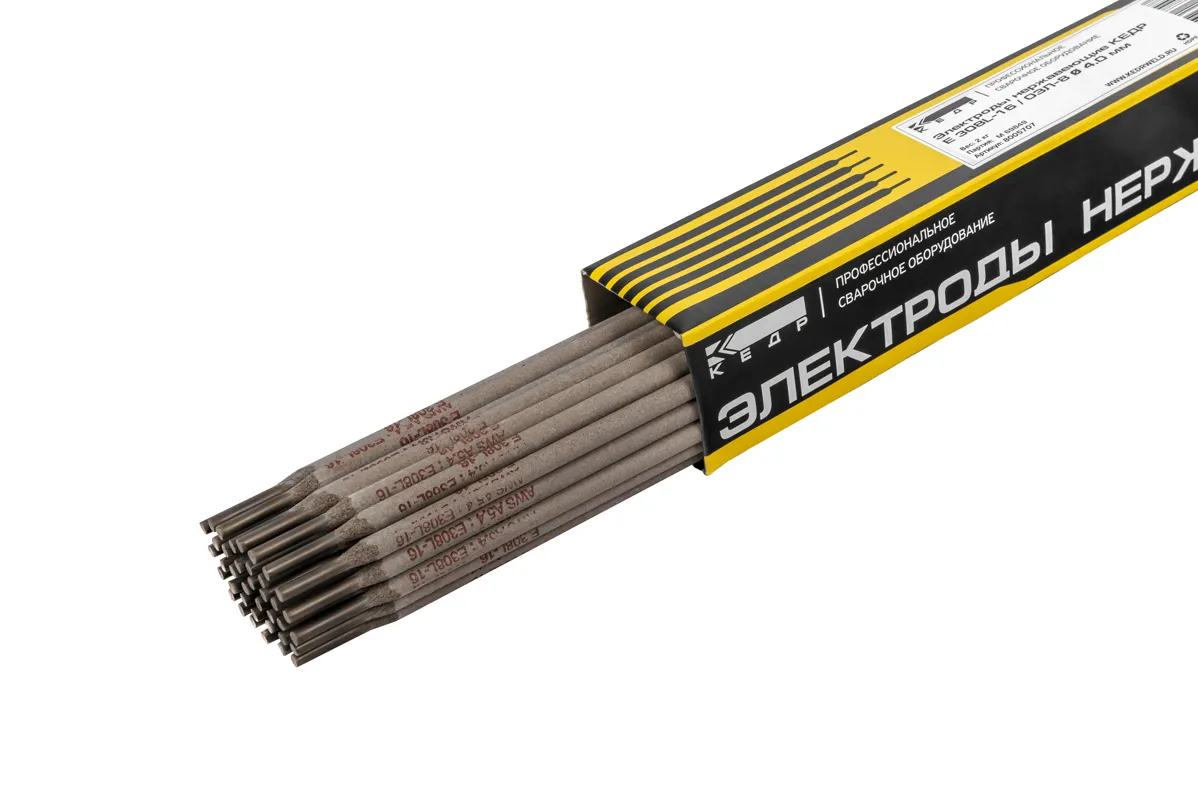 Электроды КЕДР E 308L-16 / ОЗЛ-8 ? 4,0 мм (пачка 2 кг)