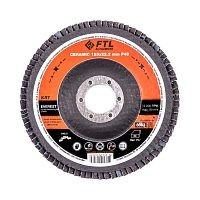 Круг лепестковый с керамическим абразивом для шлифования по нержавеющей стали FTL Everest 27 125 х 22,2 мм P40