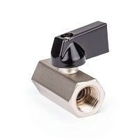 Кран-мини шаровый прямой AERO G 1/4" внутр. - G 1/4" внутр.