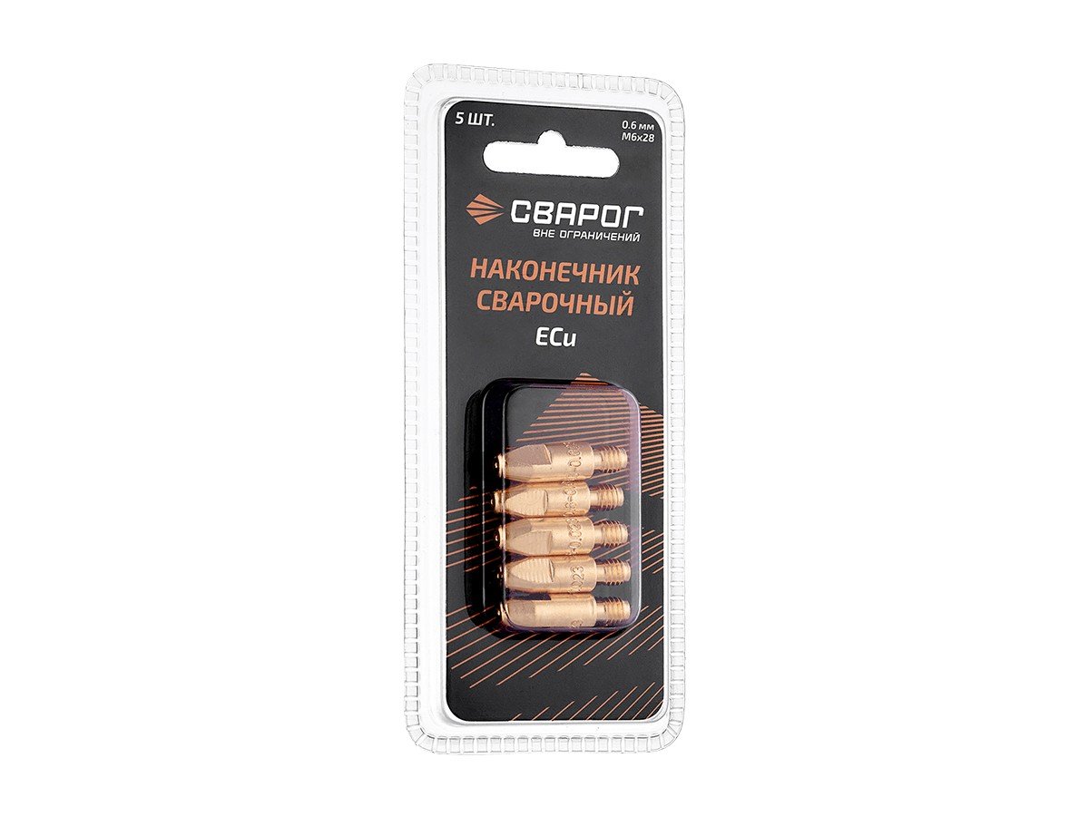 Наконечник сварочный Сварог M6×28 E-CU Ø0.6 ICU0004-06-SVA