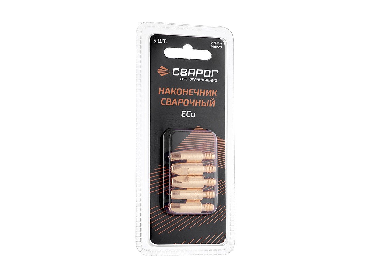 Наконечник сварочный Сварог M6×28 E-CU Ø0.8 ICU0004-08-SVA