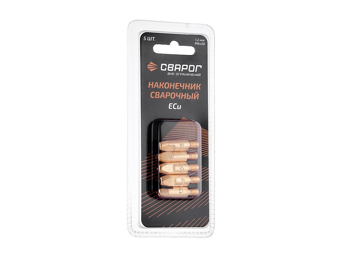 Наконечник сварочный Сварог M6×28 E-CU Ø1.2 ICU0004-12-SVA