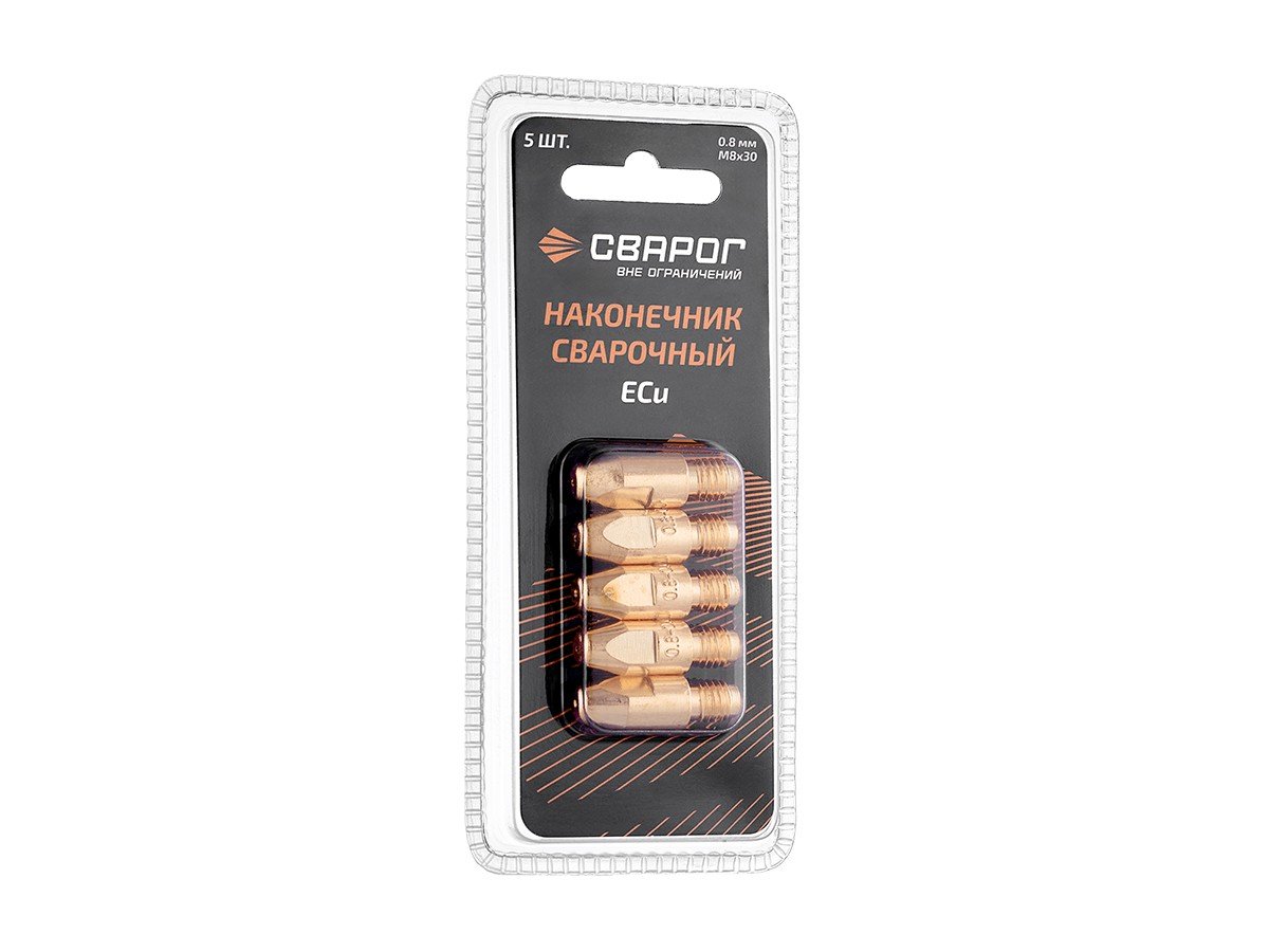 Наконечник сварочный Сварог M8×30 E-CU Ø0.8 ICU0005-08-SVA